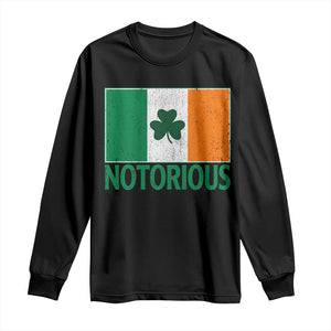 Irish Pride Boxing Fighting Notorious Long Sleeve Shirt Vintage Ireland Flag Irish Retro Throwback TS10 S Black Print Your Wear