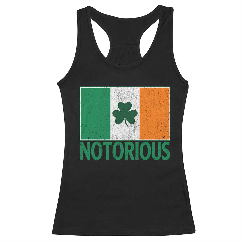 Irish Pride Boxing Fighting Notorious Racerback Tank Top Vintage Ireland Flag Irish Retro Throwback TS10 Black Print Your Wear