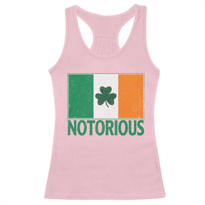 Irish Pride Boxing Fighting Notorious Racerback Tank Top Vintage Ireland Flag Irish Retro Throwback TS10 Light Pink Print Your Wear