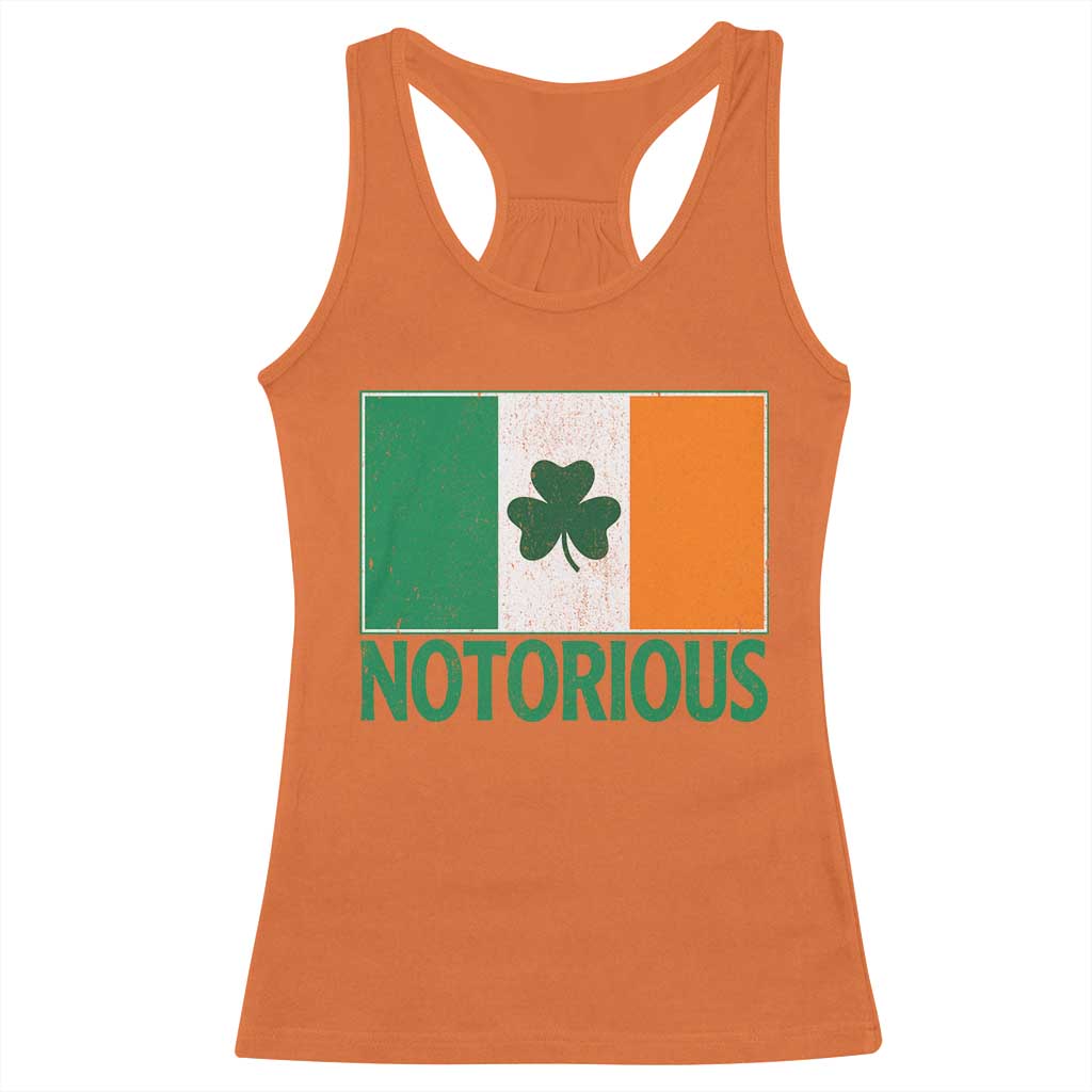 Irish Pride Boxing Fighting Notorious Racerback Tank Top Vintage Ireland Flag Irish Retro Throwback TS10 Orange Print Your Wear