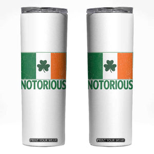 Irish Pride Boxing Fighting Notorious Skinny Tumbler Vintage Ireland Flag Irish Retro Throwback TS10 White Print Your Wear
