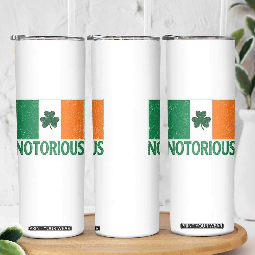 Irish Pride Boxing Fighting Notorious Skinny Tumbler Vintage Ireland Flag Irish Retro Throwback TS10 Print Your Wear