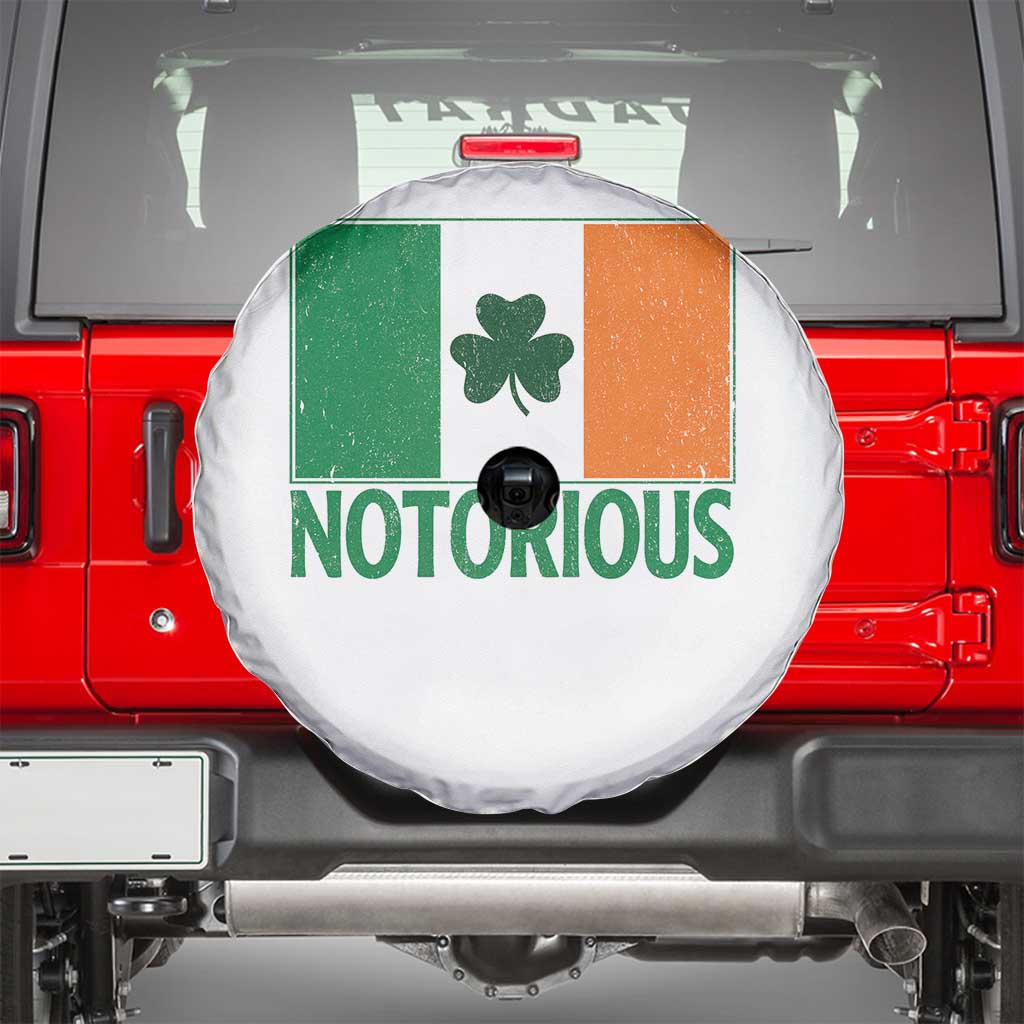 Irish Pride Boxing Fighting Notorious Spare Tire Cover Vintage Ireland Flag Irish Retro Throwback TS10 White Print Your Wear