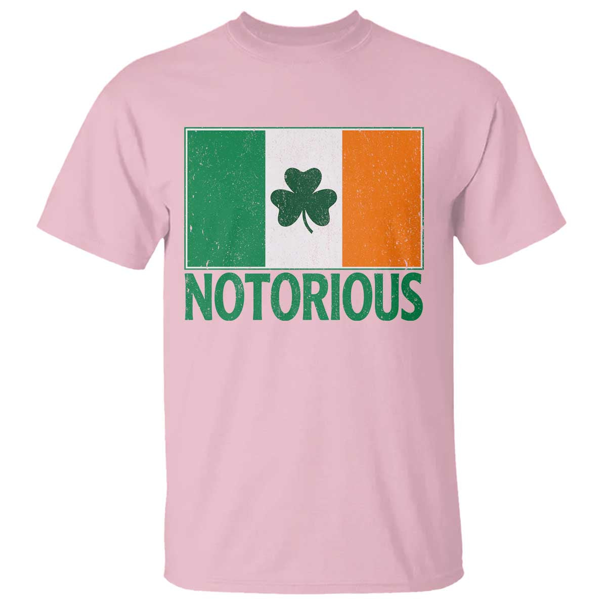 Irish Pride Boxing Fighting Notorious T Shirt Vintage Ireland Flag Irish Retro Throwback TS10 Light Pink Print Your Wear
