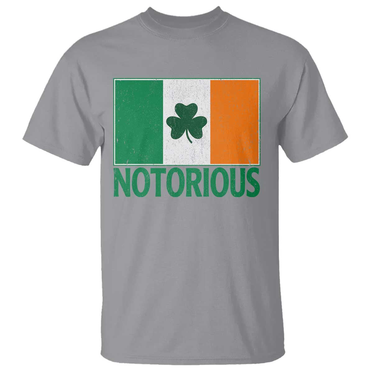 Irish Pride Boxing Fighting Notorious T Shirt Vintage Ireland Flag Irish Retro Throwback TS10 Sport Gray Print Your Wear