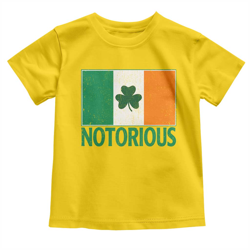 Irish Pride Boxing Fighting Notorious Toddler T Shirt Vintage Ireland Flag Irish Retro Throwback TS10 Daisy Print Your Wear