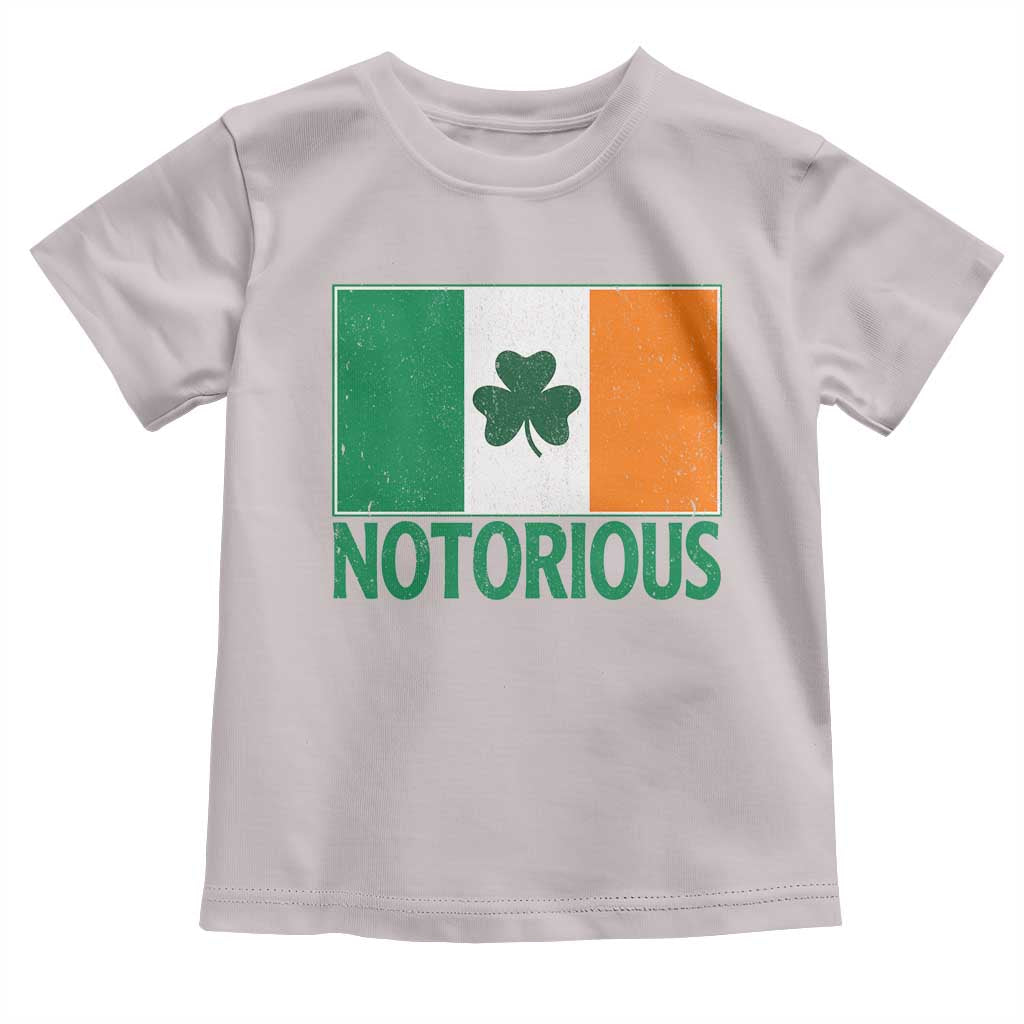 Irish Pride Boxing Fighting Notorious Toddler T Shirt Vintage Ireland Flag Irish Retro Throwback TS10 Ice Gray Print Your Wear