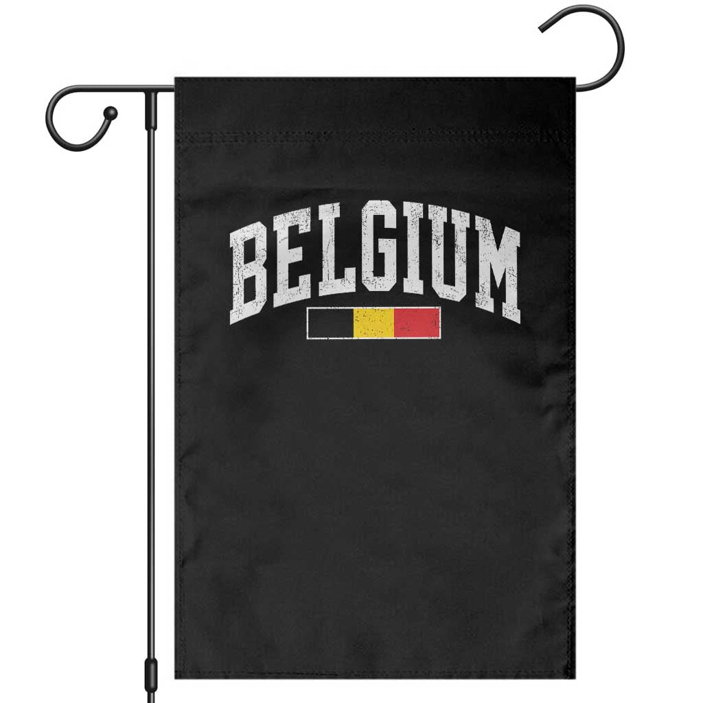 Vintage Belgium Flag Graphic Garden Flag Belgian Pride Patriotic Gift TS10 Black Print Your Wear