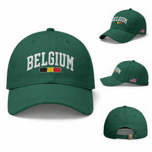 Vintage Belgium Flag Graphic Baseball Cap Belgian Pride Patriotic Gift TS10 Baseball Cap Universal Fit Irish Green Print Your Wear