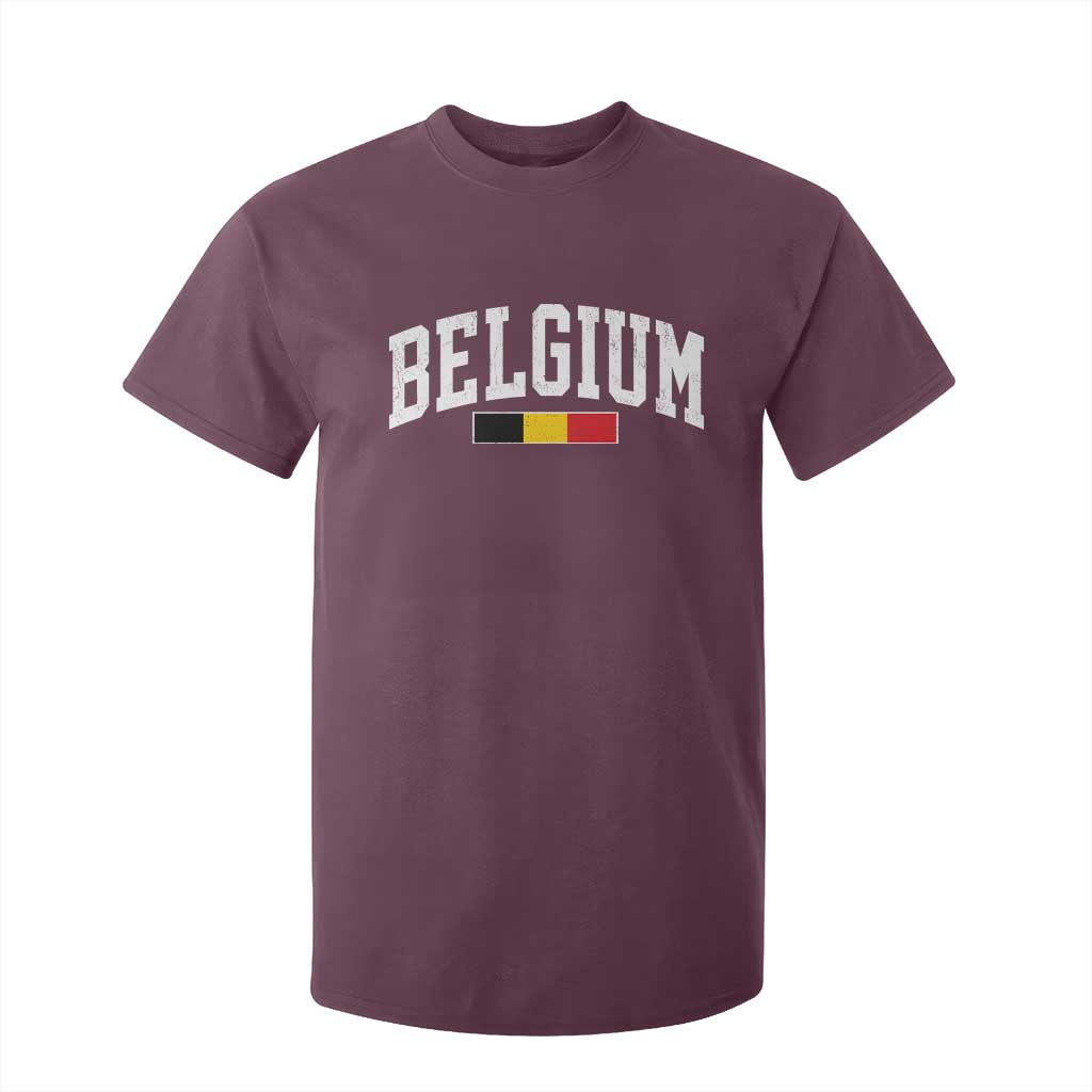 Vintage Belgium Flag Graphic T Shirt For Kid Belgian Pride Patriotic Gift TS10 Print Your Wear