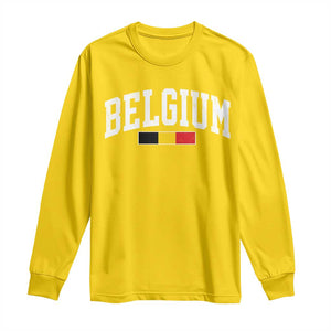 Vintage Belgium Flag Graphic Long Sleeve Shirt Belgian Pride Patriotic Gift TS10 Daisy Print Your Wear