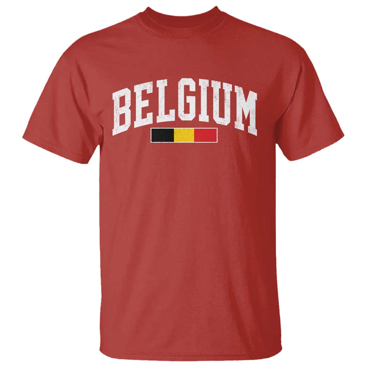 Vintage Belgium Flag Graphic T Shirt Belgian Pride Patriotic Gift TS10 Red Print Your Wear