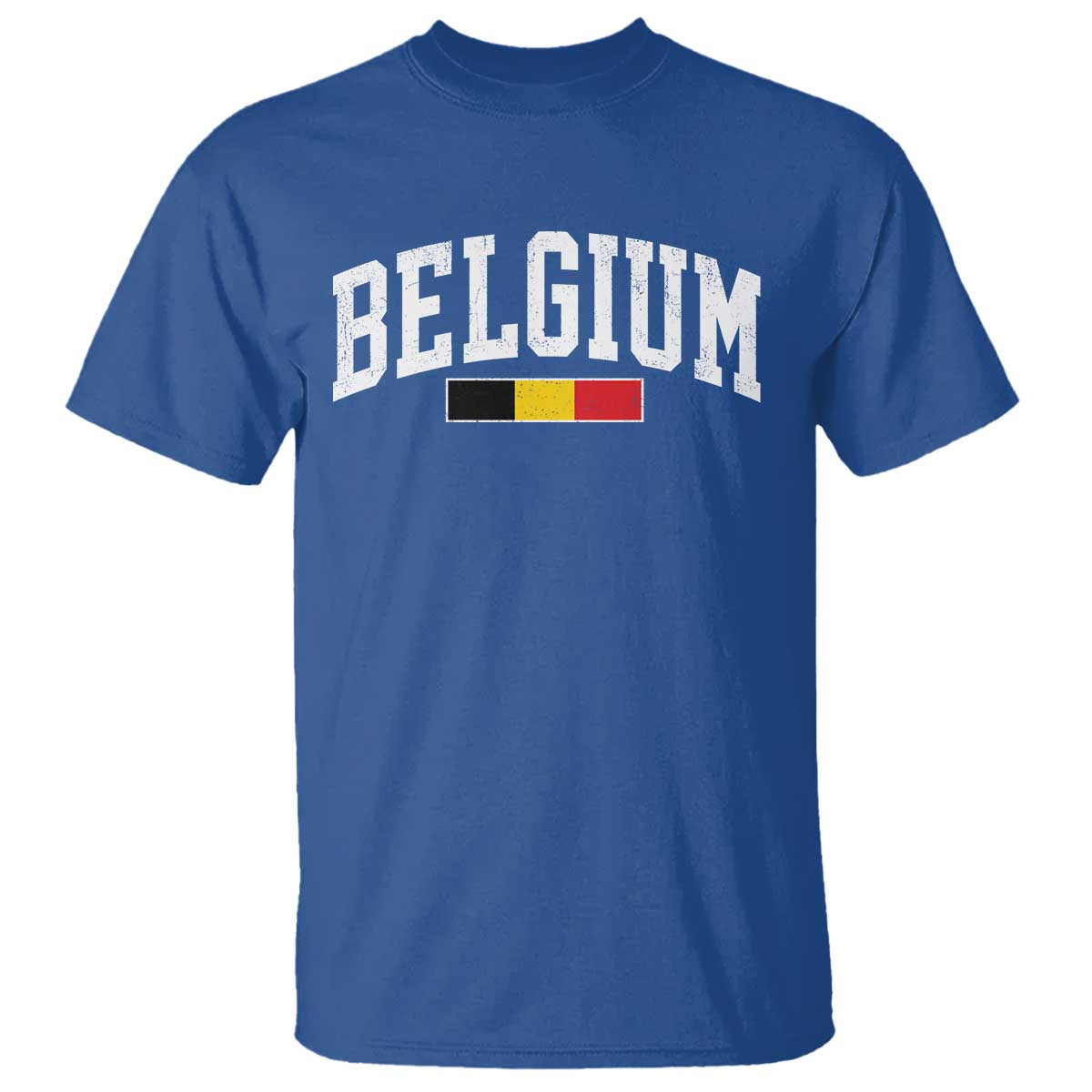 Vintage Belgium Flag Graphic T Shirt Belgian Pride Patriotic Gift TS10 Royal Blue Print Your Wear