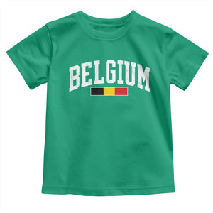 Vintage Belgium Flag Graphic Toddler T Shirt Belgian Pride Patriotic Gift TS10 Irish Green Print Your Wear