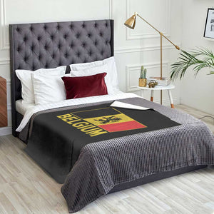 Vintage Belgium Soccer Flag with Lion Graphic Throw Blanket Belgian Football Pride Gift for Fans TS10 Print Your Wear