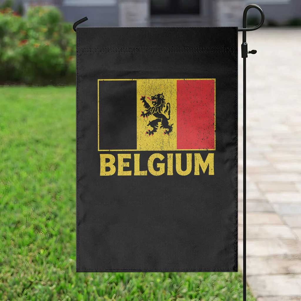 Vintage Belgium Soccer Flag with Lion Graphic Garden Flag Belgian Football Pride Gift for Fans TS10 Print Your Wear