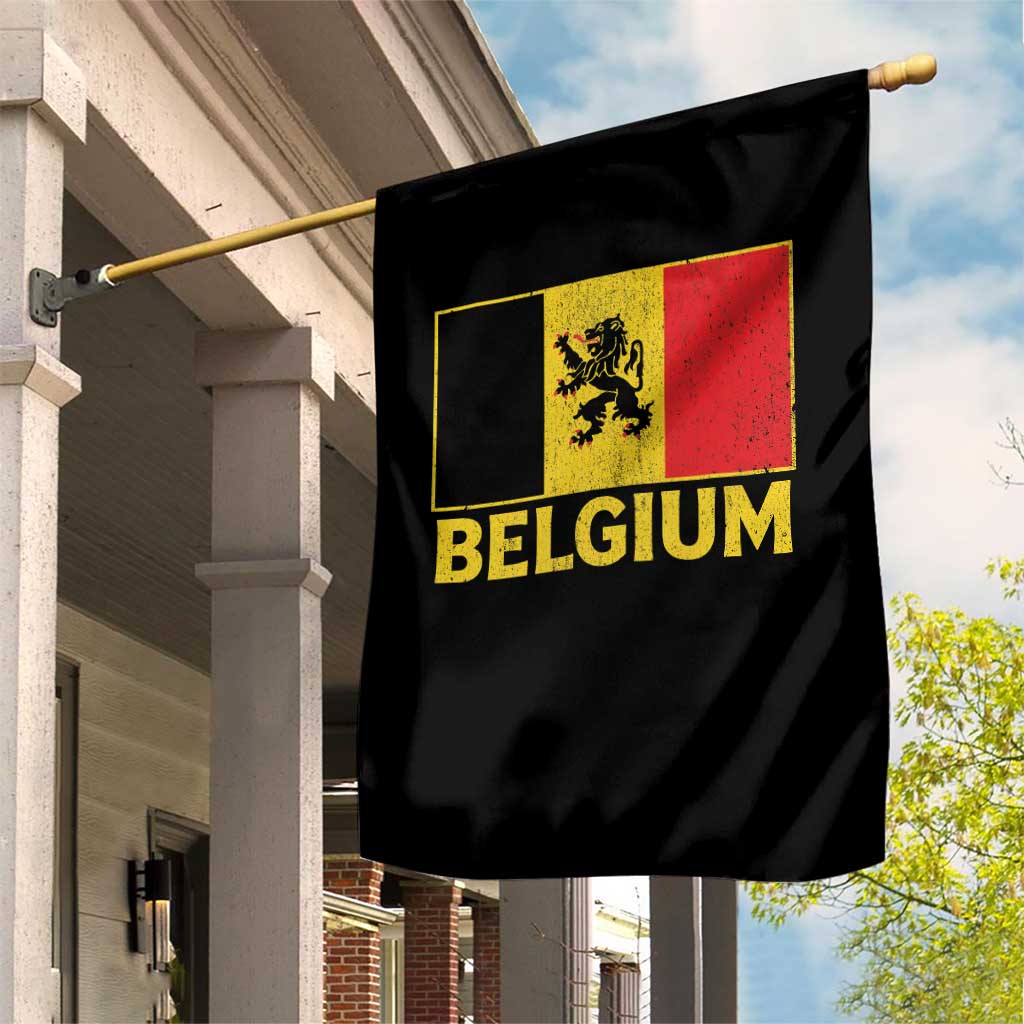 Vintage Belgium Soccer Flag with Lion Graphic Garden Flag Belgian Football Pride Gift for Fans TS10 Print Your Wear