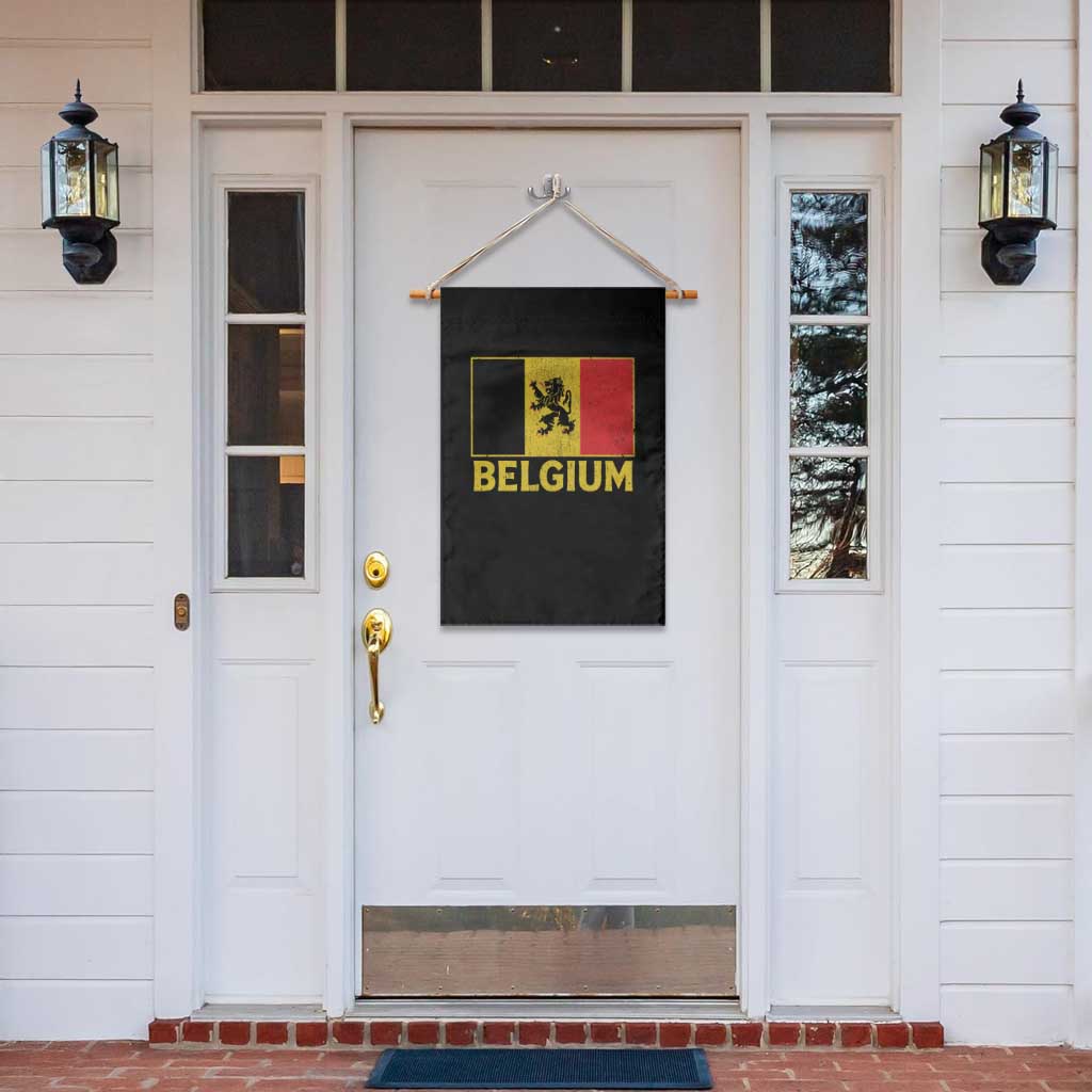 Vintage Belgium Soccer Flag with Lion Graphic Garden Flag Belgian Football Pride Gift for Fans TS10 Print Your Wear