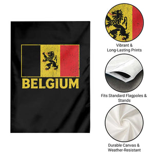 Vintage Belgium Soccer Flag with Lion Graphic Garden Flag Belgian Football Pride Gift for Fans TS10 Print Your Wear
