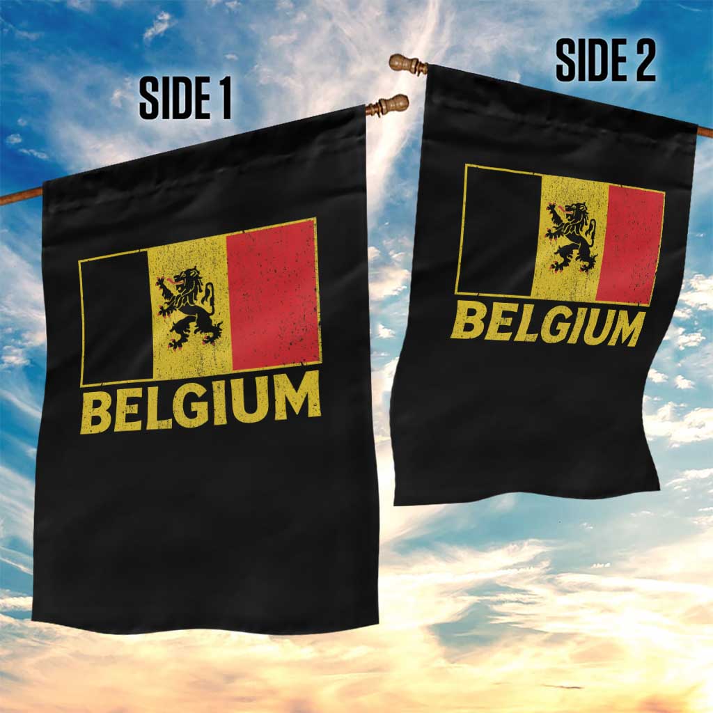Vintage Belgium Soccer Flag with Lion Graphic Garden Flag Belgian Football Pride Gift for Fans TS10 Print Your Wear