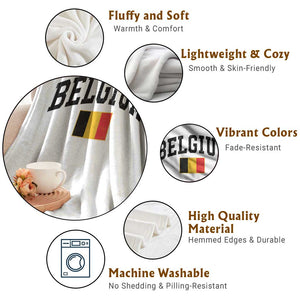 Vintage Belgium Throw Blanket Belgian Soccer Football Pride Gift for Fans TS10 Print Your Wear