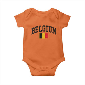 Vintage Belgium Baby Onesie Belgian Soccer Football Pride Gift for Fans TS10 Orange Print Your Wear