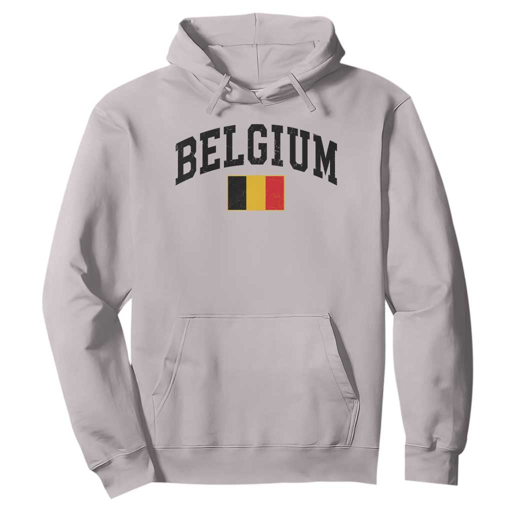 Vintage Belgium Hoodie Belgian Soccer Football Pride Gift for Fans TS10 Ice Gray Print Your Wear