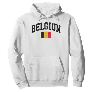 Vintage Belgium Hoodie Belgian Soccer Football Pride Gift for Fans TS10 White Print Your Wear