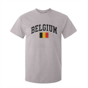 Vintage Belgium T Shirt For Kid Belgian Soccer Football Pride Gift for Fans TS10 Ice Gray Print Your Wear