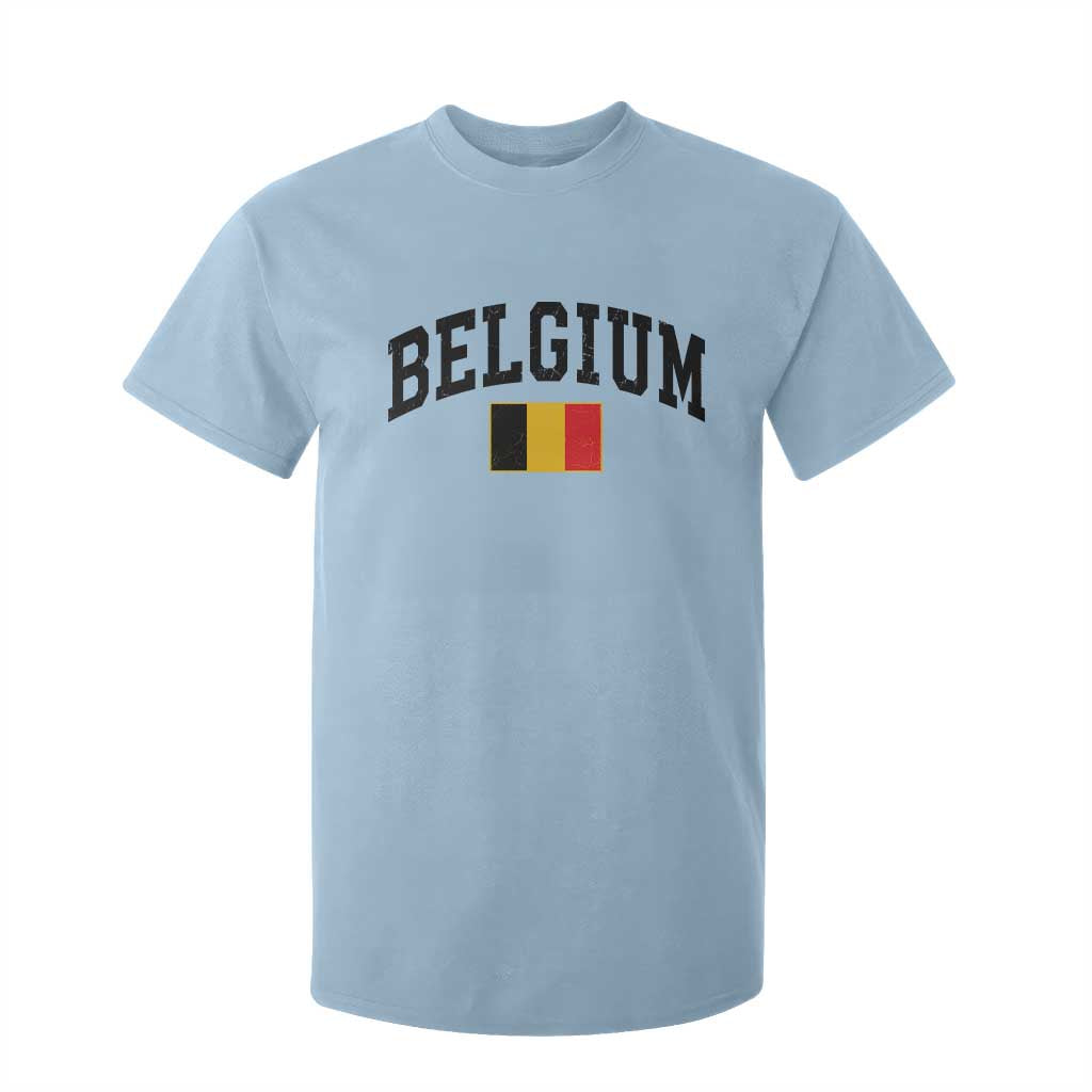 Vintage Belgium T Shirt For Kid Belgian Soccer Football Pride Gift for Fans TS10 Print Your Wear