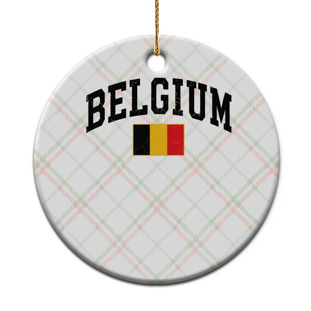 Vintage Belgium Ceramic Ornament Belgian Soccer Football Pride Gift for Fans TS10 1pc Christmas Plaid Print Your Wear