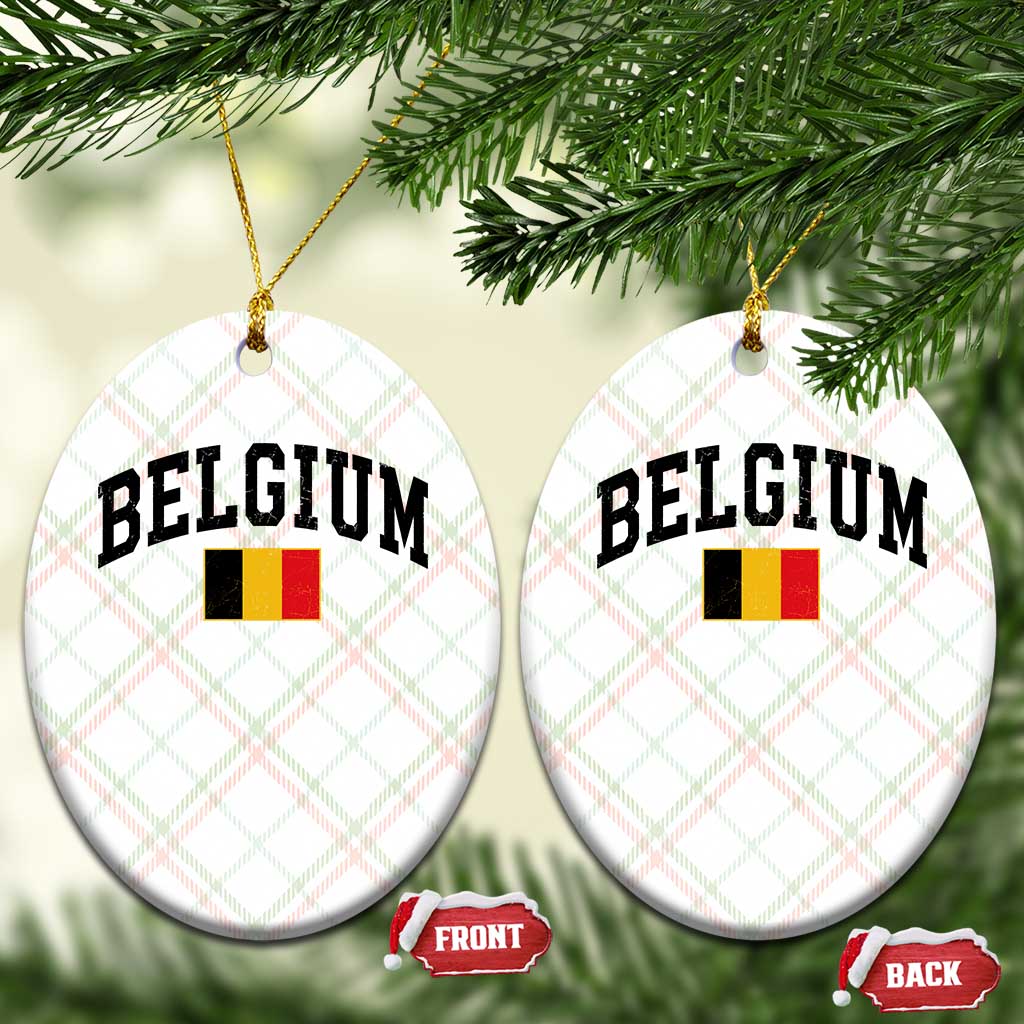 Vintage Belgium Ceramic Ornament Belgian Soccer Football Pride Gift for Fans TS10 Print Your Wear
