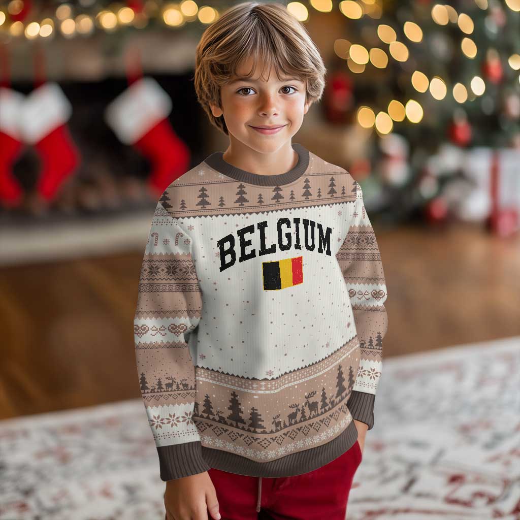 Vintage Belgium Ugly Christmas Sweater Belgian Soccer Football Pride Gift for Fans TS10 Print Your Wear