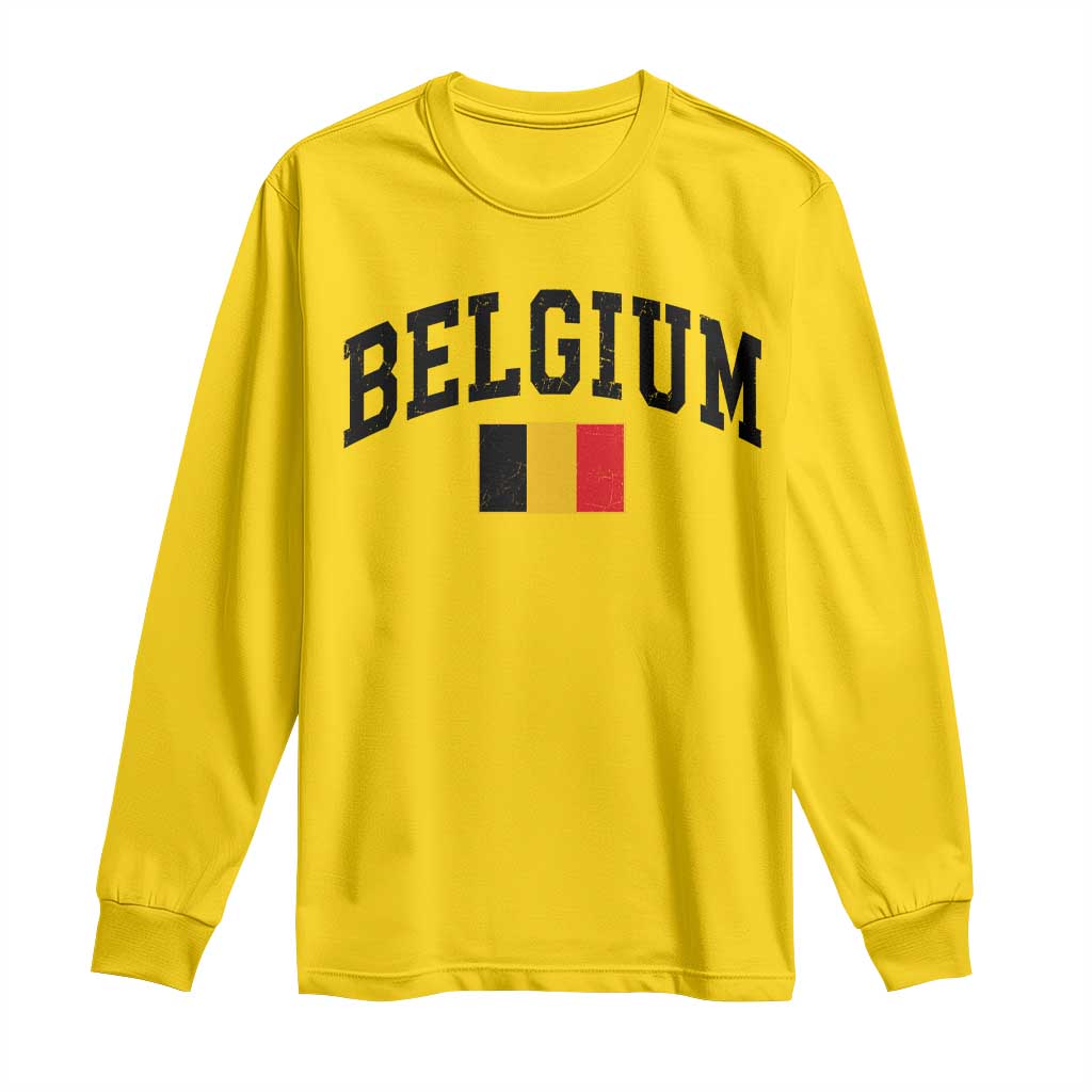 Vintage Belgium Long Sleeve Shirt Belgian Soccer Football Pride Gift for Fans TS10 Daisy Print Your Wear
