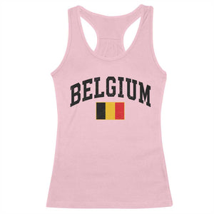 Vintage Belgium Racerback Tank Top Belgian Soccer Football Pride Gift for Fans TS10 Light Pink Print Your Wear