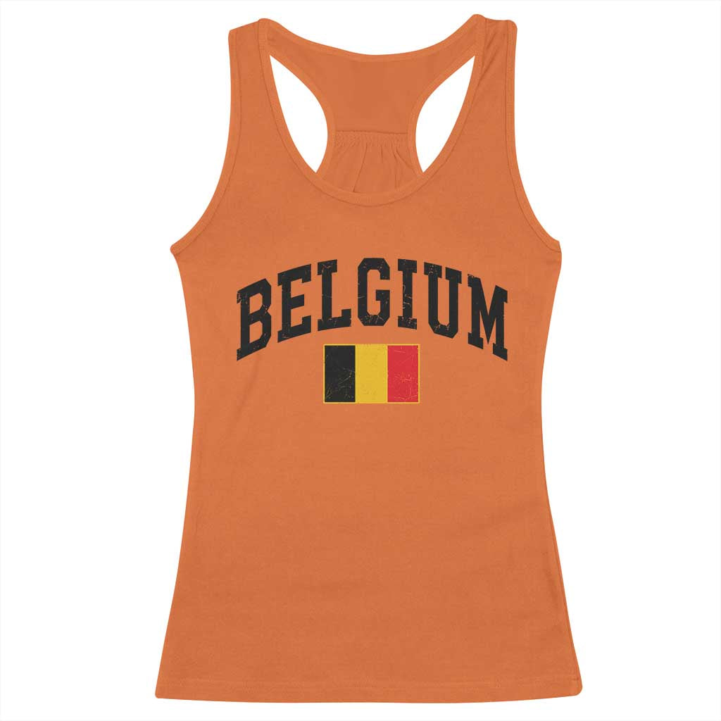 Vintage Belgium Racerback Tank Top Belgian Soccer Football Pride Gift for Fans TS10 Orange Print Your Wear
