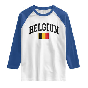 Vintage Belgium Raglan Shirt Belgian Soccer Football Pride Gift for Fans TS10 White Royal Print Your Wear