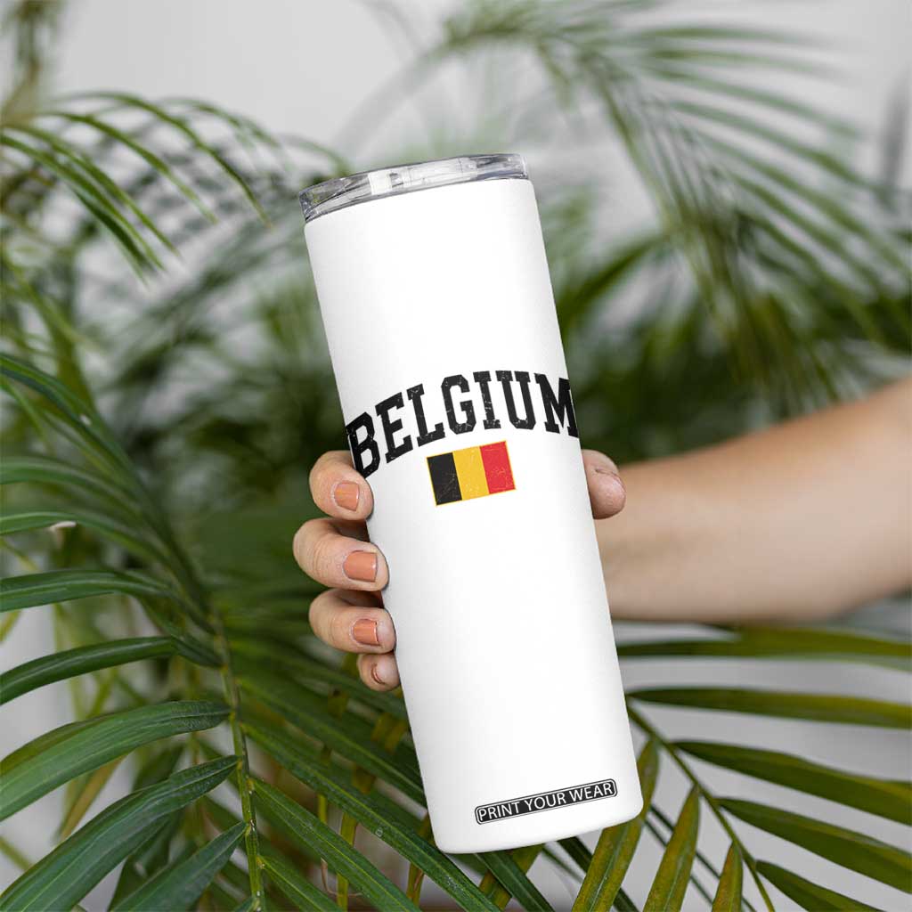 Vintage Belgium Skinny Tumbler Belgian Soccer Football Pride Gift for Fans TS10 Print Your Wear