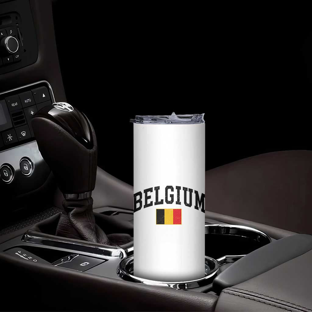 Vintage Belgium Skinny Tumbler Belgian Soccer Football Pride Gift for Fans TS10 Print Your Wear
