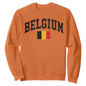 Vintage Belgium Sweatshirt Belgian Soccer Football Pride Gift for Fans TS10 Orange Print Your Wear