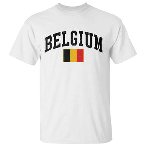 Vintage Belgium T Shirt Belgian Soccer Football Pride Gift for Fans TS10 White Print Your Wear
