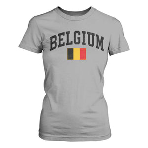 Vintage Belgium T Shirt For Women Belgian Soccer Football Pride Gift for Fans TS10 Sport Gray Print Your Wear