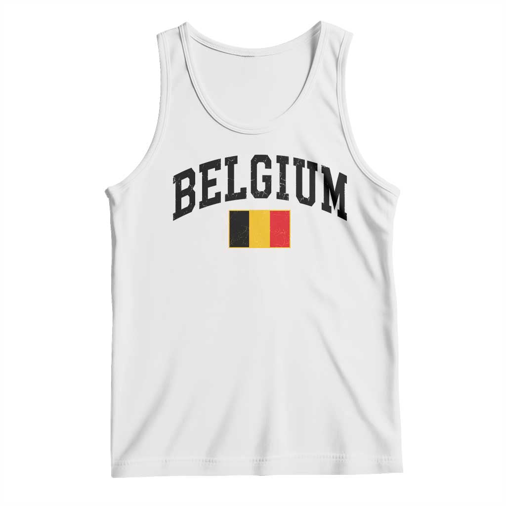 Vintage Belgium Tank Top Belgian Soccer Football Pride Gift for Fans TS10 White Print Your Wear