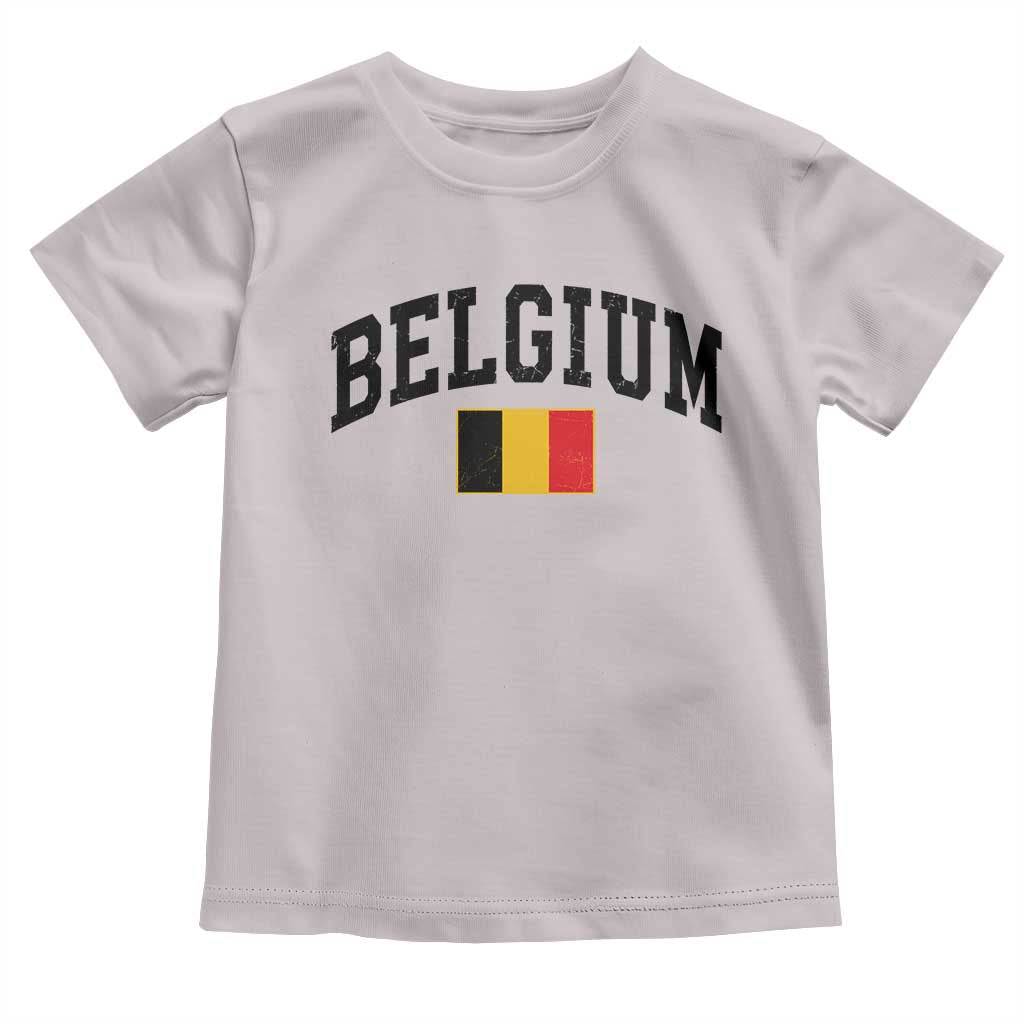 Vintage Belgium Toddler T Shirt Belgian Soccer Football Pride Gift for Fans TS10 Ice Gray Print Your Wear