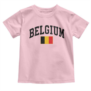 Vintage Belgium Toddler T Shirt Belgian Soccer Football Pride Gift for Fans TS10 Light Pink Print Your Wear