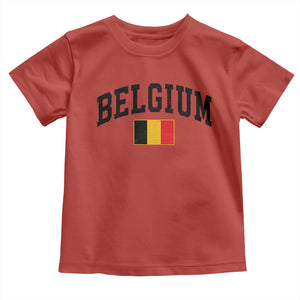 Vintage Belgium Toddler T Shirt Belgian Soccer Football Pride Gift for Fans TS10 Red Print Your Wear