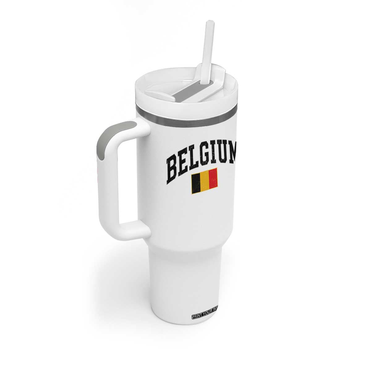 Vintage Belgium Tumbler With Handle Belgian Soccer Football Pride Gift for Fans TS10 Print Your Wear