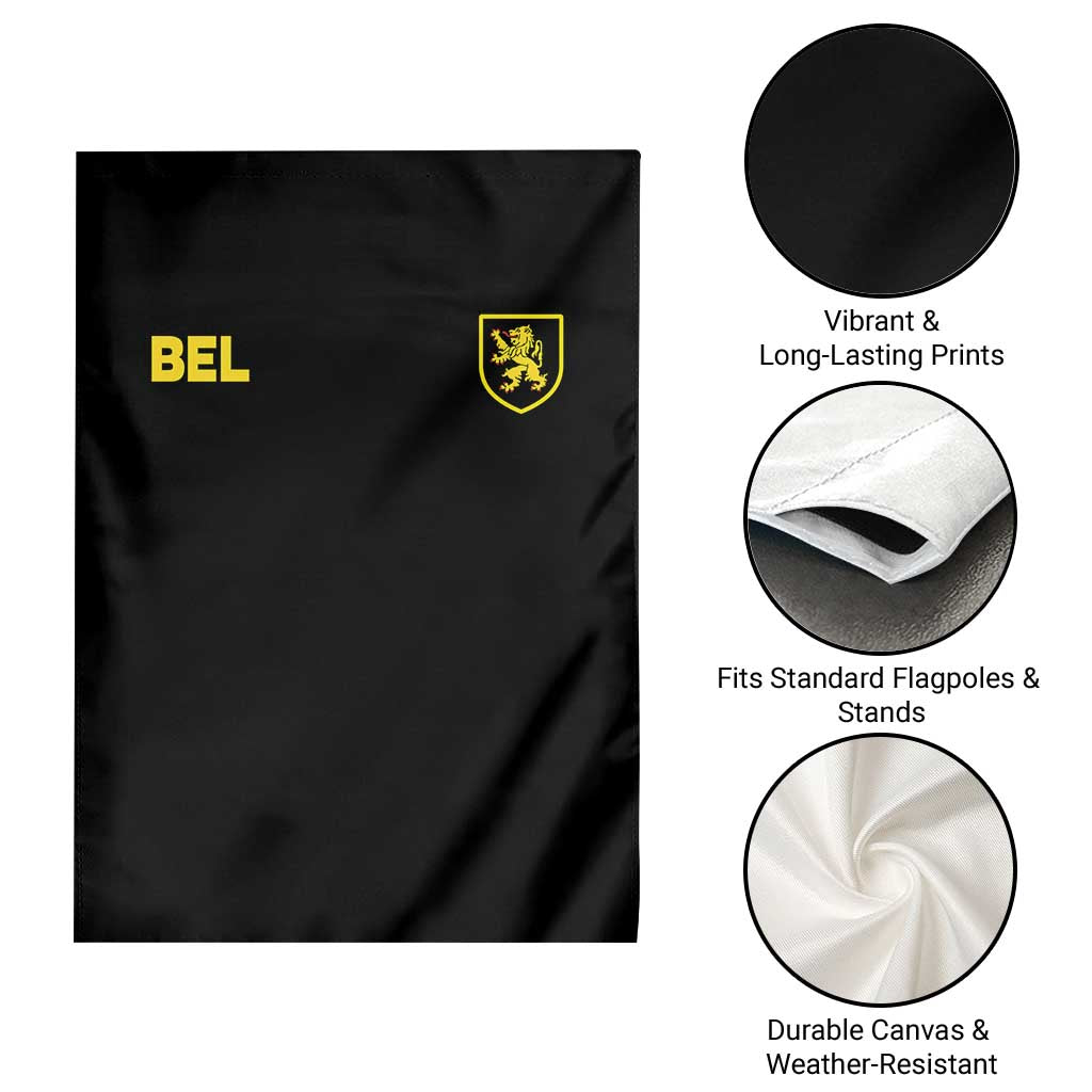 Vintage Belgium Garden Flag Belgian Football Pride Belgium Lion Crest Soccer Graphic TS10 Print Your Wear