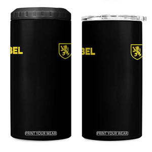 Vintage Belgium 4 in 1 Can Cooler Tumbler Belgian Football Pride Belgium Lion Crest Soccer Graphic TS10 One Size: 16 oz Black Print Your Wear