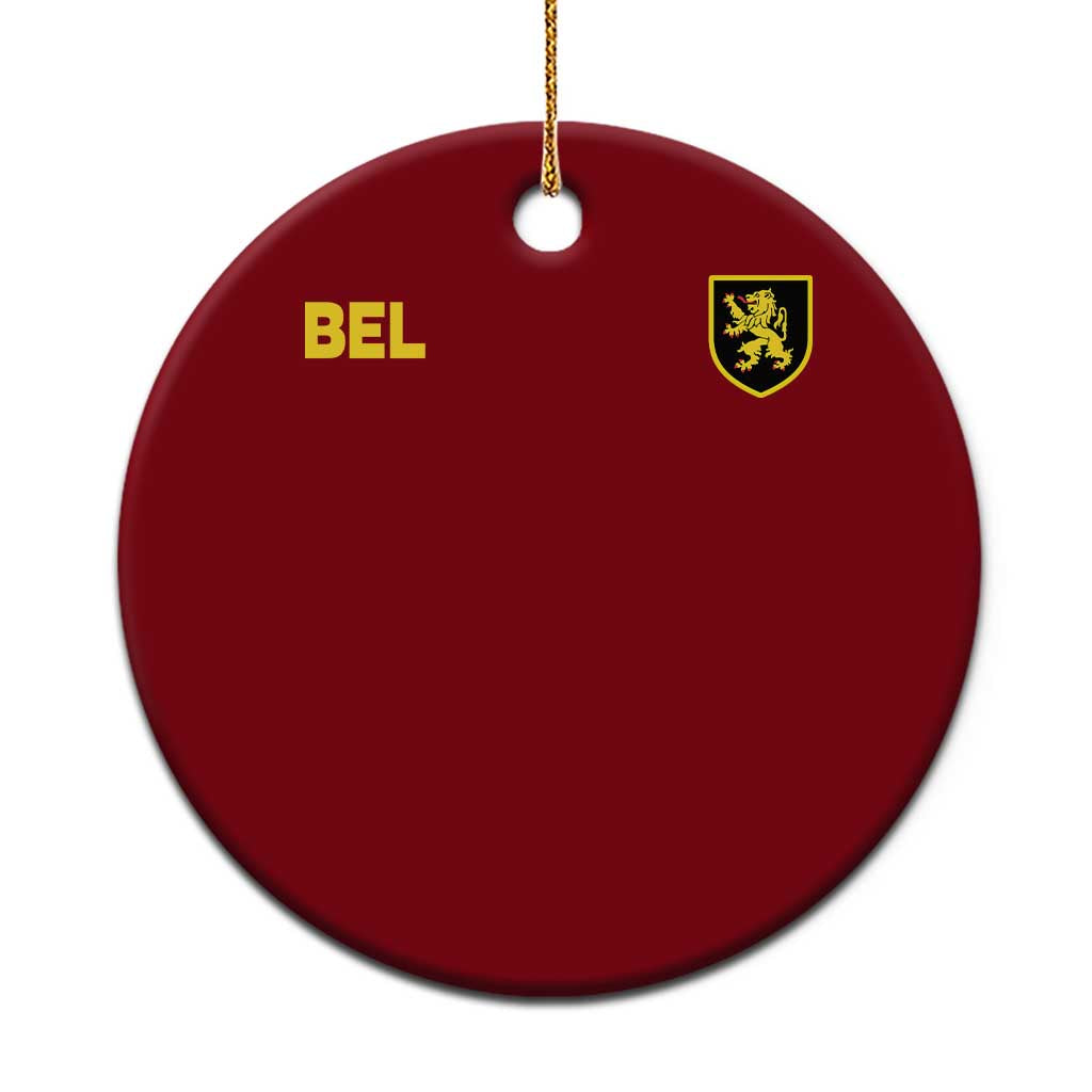 Vintage Belgium Ceramic Ornament Belgian Football Pride Belgium Lion Crest Soccer Graphic TS10 1pc Red Print Your Wear